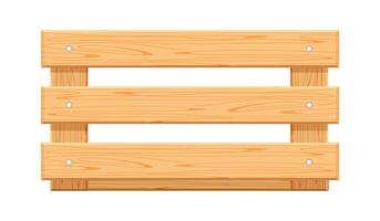 wooden crate box isolated on white, empty boxes wood for crate storage, front view container crate wood retro for transportation, wooden crates shelf pallet of vegetable fruit rustic farm and vintage vector
