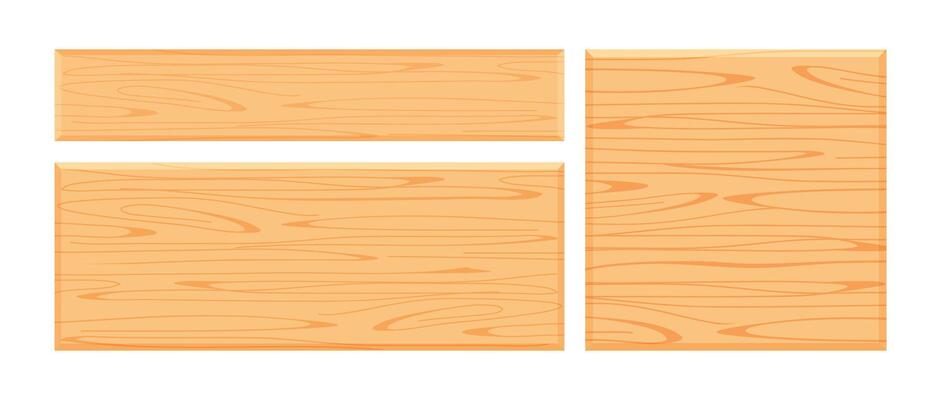 wooden plank light brown set isolated on white background, wood board various types horizontal and square, empty planks wood, wooden sign for copy space text, set of plank wood light brown for signage