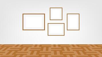 collage picture frames on a wall, collection of portrait frame set, mock up template picture frame vector