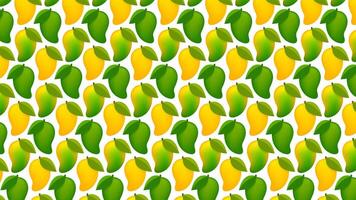 mango ripe and raw mango for background, mango pattern yellow green for illustration, clip art of mango fruit pattern for wallpaper vector