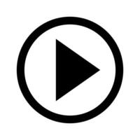 play icon, media play symbol, player button for start or next symbol vector