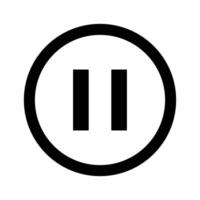 pause icon, pause symbol in circle shape, pause for graphic media vector