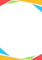 template a4 with border frame colorful, mock-up a4 for poster banner background, white copy space, blank certificate template size a4 for background vector