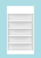 medicine cupboard, plank shelf for mock-up display, countertop white color, modern shelf for display show on a space wall room vector