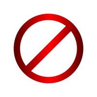 circle prohibition signs red isolated on white, empty prohibition sign vector