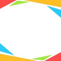 template banner square with colorful pattern, empty square frame for poster banner background, mock-up banner background, white copy space, square banner template for background vector
