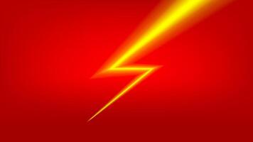 banner flash sale with thunder light on red for shopping background vector
