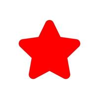 star icon red, star symbol, star shape simple for clip art vector