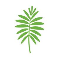 simple leaves, leaf graphic in a green pastel color vector