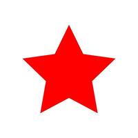 star icons red, star symbol, star shape simple for clip art vector