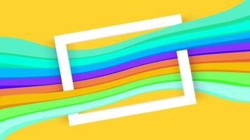 white border frame on yellow and colorful graphic background, paper white frame on colorful modern ad for banner web, border frames for decoration backdrop fashionable, colorful wall with frames blank vector