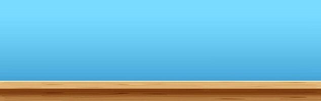 empty wood plank, plank table in front view, wooden desk, wood plank top on white for banner background vector
