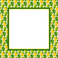 mango fruit frame for copy space text, banner frame with mango for background, mango pattern yellow green for banner advertisement, mango fruit ripe and raw pattern for text ad space vector