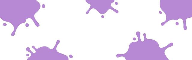 purple milk splash on white for banner background, milky splatter purple for background, copy space, milk blob shape for graphic symbol, blot stain of milk splashing vector