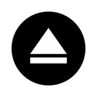 eject icon, eject symbol in circle shape, eject icon for graphic media vector