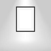 wood frames on gray wall, portrait black wooden frame, mock up template picture frame, frames cute for photo, vintage wooden frames chic and luxury, mock-up frames for art gallery show and copy space vector
