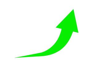 rising arrow sign green for icon, business and finance concept, arrow green pointing up symbol, direction arrow sign, progress growth and success concept vector