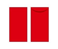 Red packet mock-up, Red envelope for New year China template vector