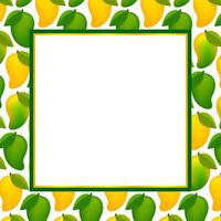 mango fruit frame for copy space text, banner frame with mango for background, mango pattern yellow green for banner advertisement vector
