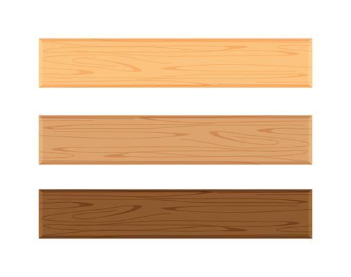 wood plank board isolated on white background, horizontal plank, planks wood brown various types vertical, empty wooden plank board for sign decoration, plank light brown and a dark brown set