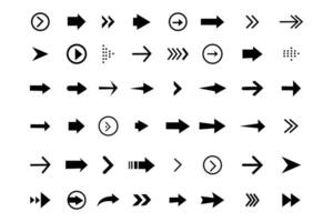 Arrow icons set. Set of arrows collection on a white background for website design. Simple illustrations. vector