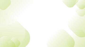 Green background with abstract shapes and leaves vector