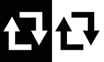 Arrows icon set. Different arrows style isolated on black and white background. Simple illustration. vector