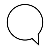 Speech bubble icon. Element for comic pictures, people, talk, discussion. Bubble speech icon simple style template isolated on white background. Simple illustration. vector