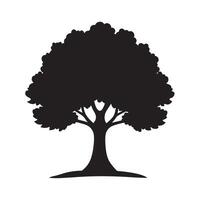 Large oak tree on clean background vector