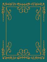 Swirl Corner Outline with Ornamental Frame Look vector