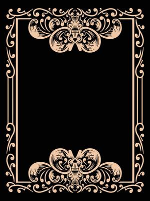 Romantic Label Frame with Ornamental Details