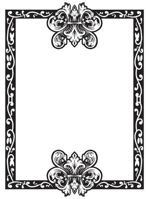 Outline Frame with Traditional Embellishments