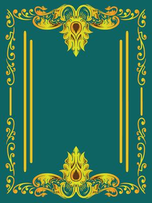 Frame Border with Hand Drawn Ornamental Art