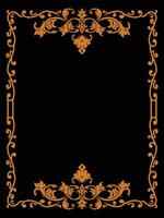 Scroll Ornament in Ornamental Frame Artwork vector