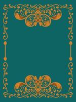 Monogram Logo Frame with Ornamental Pattern vector