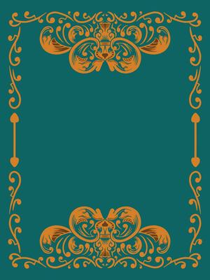 Monogram Logo Frame with Ornamental Pattern