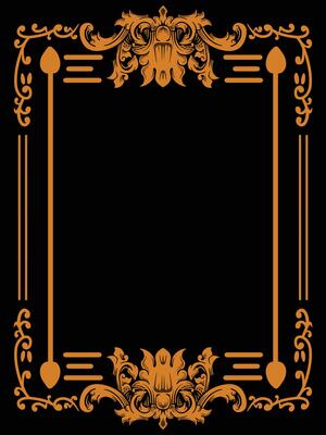 Fine Line Frame Border with Ornamental Features