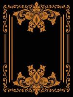Artistic Scroll Frame with Ornamental Lines vector