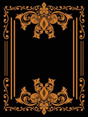 Artistic Scroll Frame with Ornamental Lines
