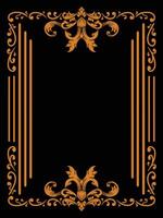 Antique Scrolls in Ornamental Frame Template vector