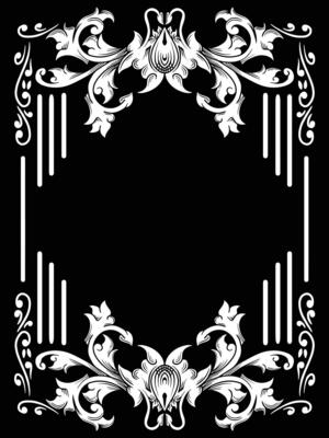 Victorian Design with Ornamental Frame Accent