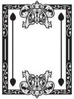 Royal Style Frame in Engraving Outline vector