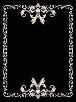 Romantic Label with Ornamental Frame Drawing vector