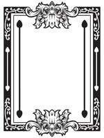 Frame Border Design Outlines with Ornamental Flourish vector