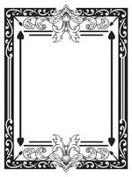 Square Ornamental Frame with Flourish Corners vector