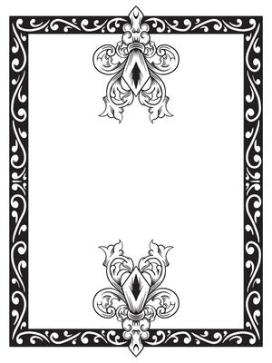 Black and White Invitation Frame Outline