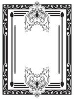 Outline Frame with Flourish Edge Detail vector
