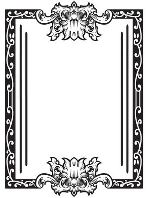 Fine Line Ornamental Frame for Decoration