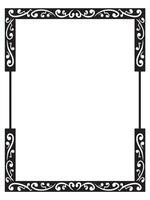 Classical Border Frame in Black Outline vector