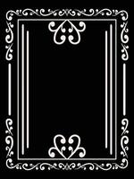 Romantic Scrollwork Frame with Ornamental Motifs vector
